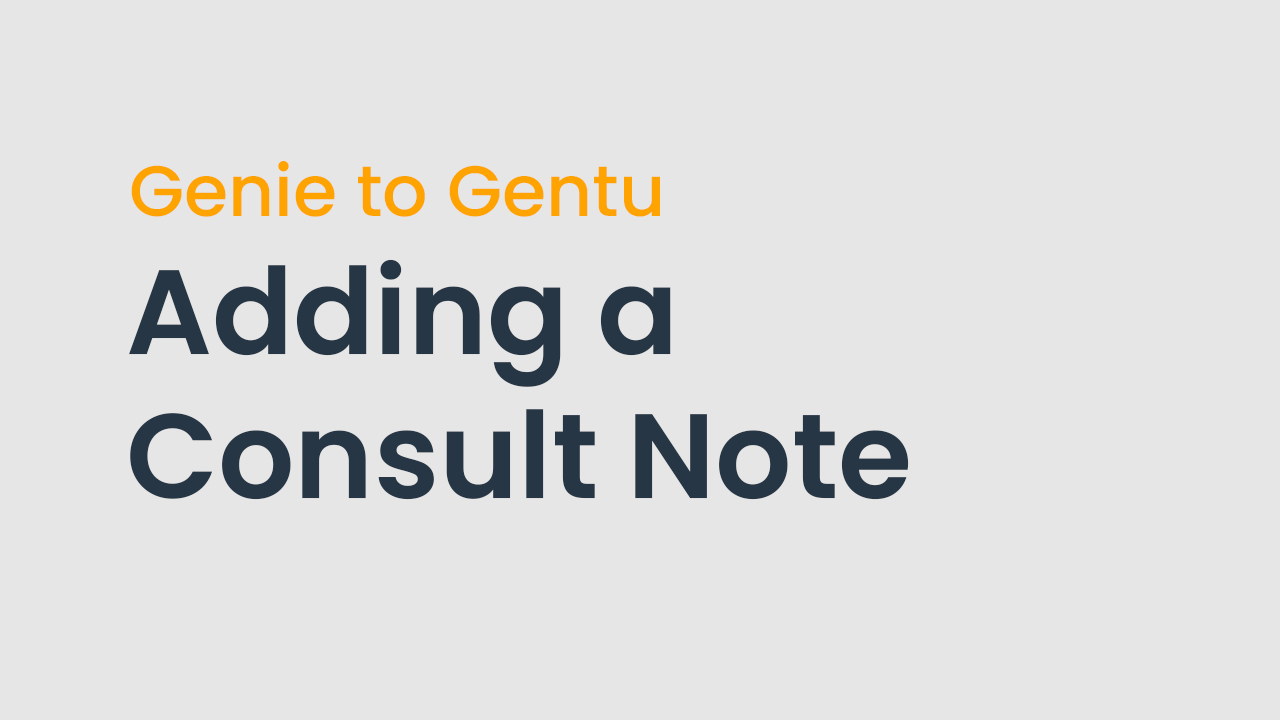 Adding a Consult Note